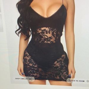 Embrace the lace mini dress (black)